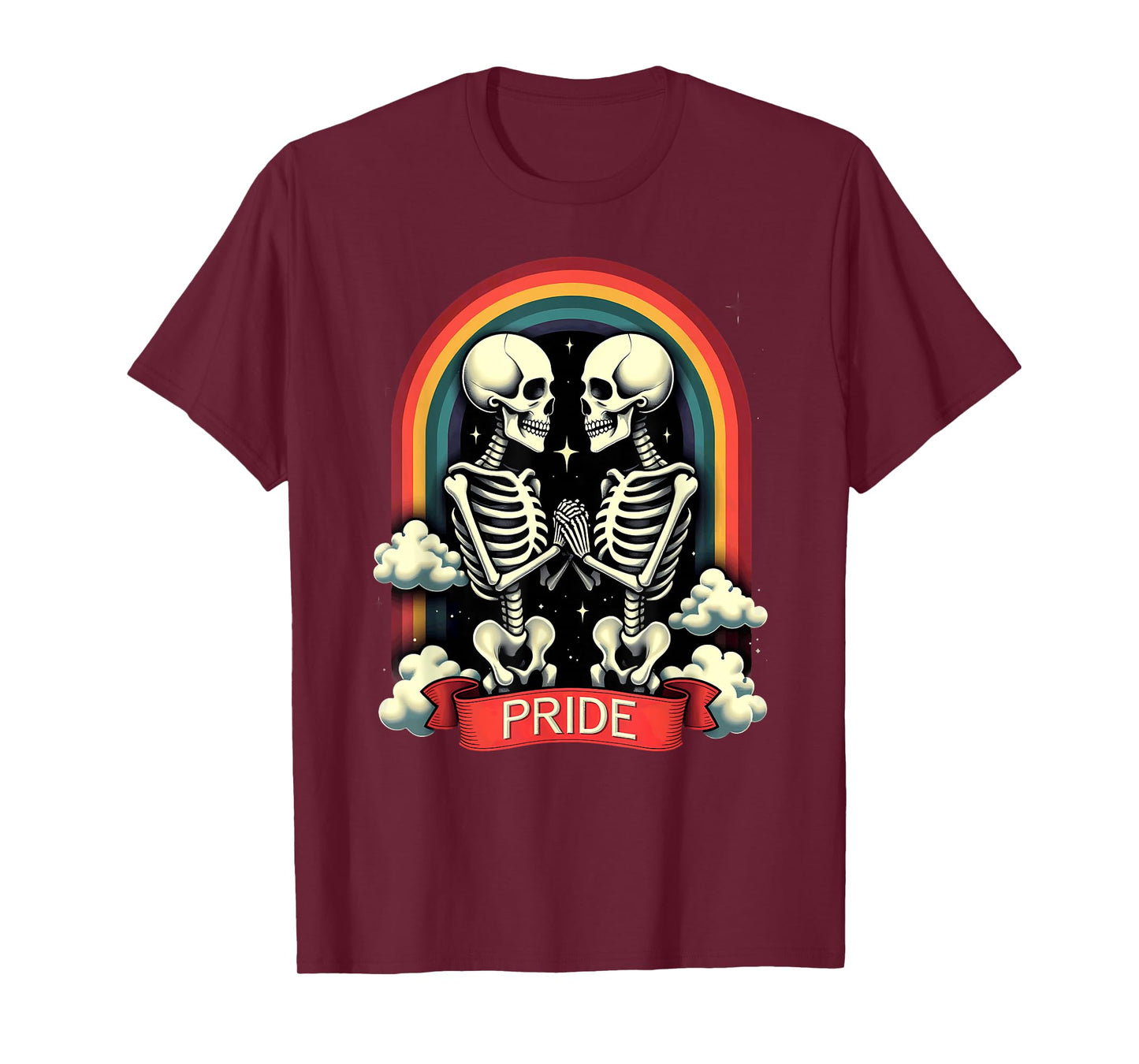 Tarot Card Pride LGBT Gay Lesbian Rainbow Skeleton Halloween T-Shirt