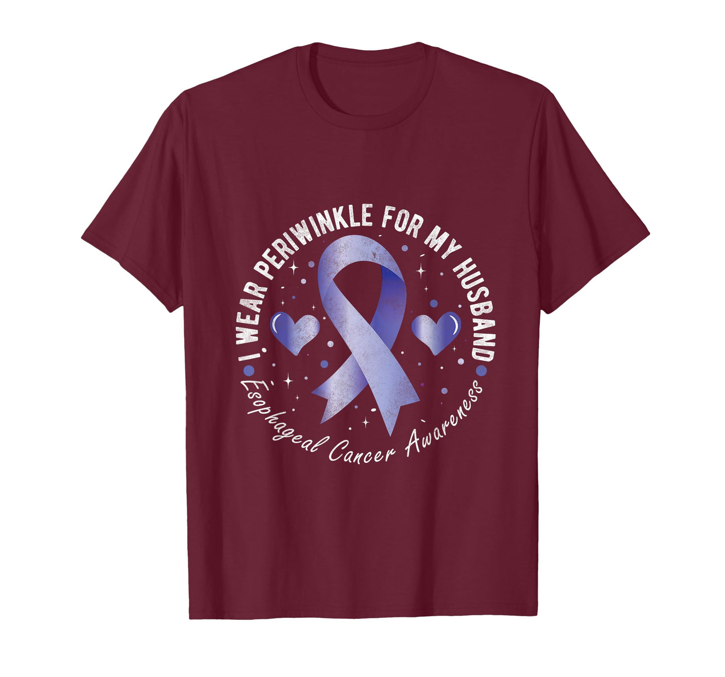 I wear periwinkle for my Husband Esophageal Cancer Awareness T-Shirt