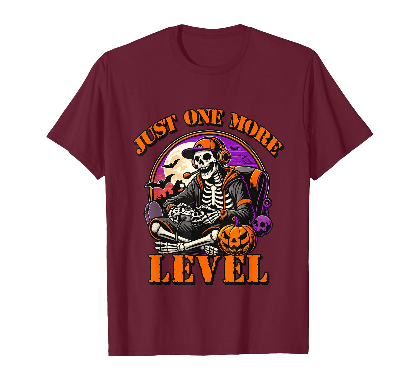 Just One More Level Gamer Halloween Funny T-Shirt