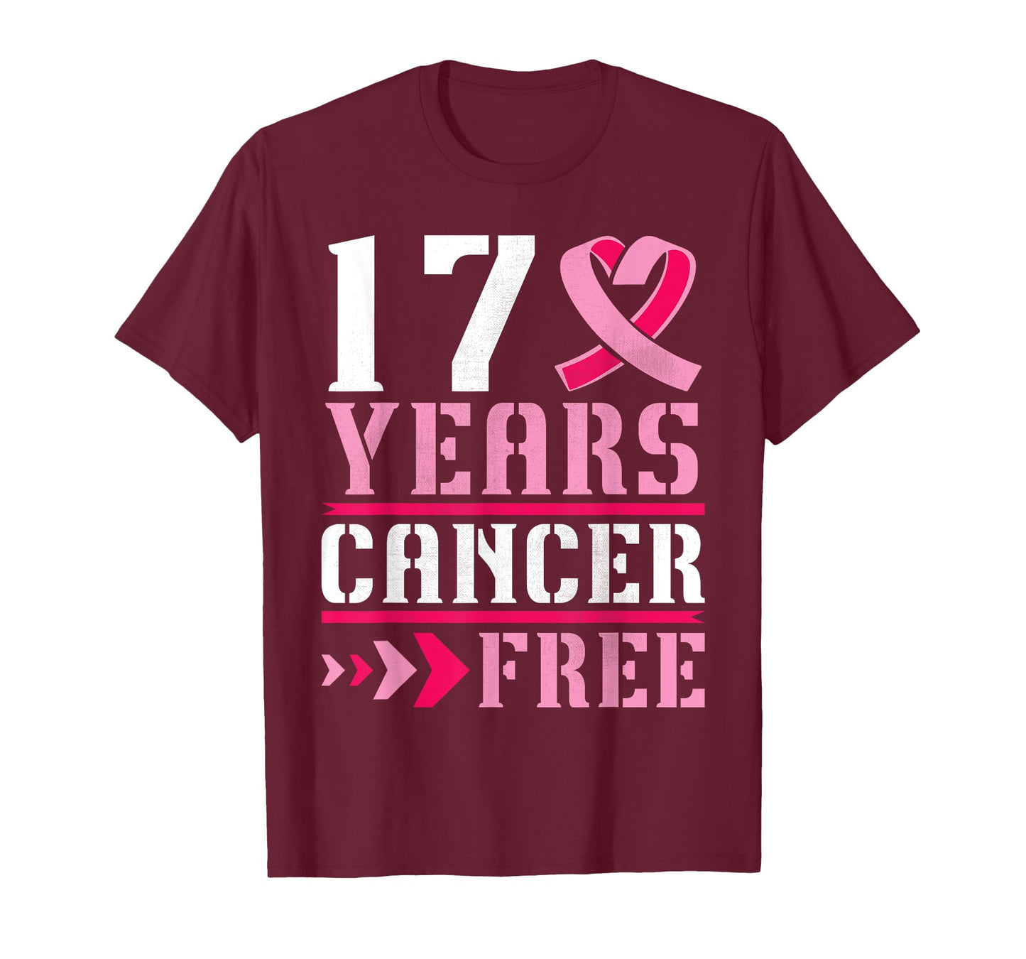 17 Years Breast Cancer Free Warrior Fighting Survivor Winner T-Shirt