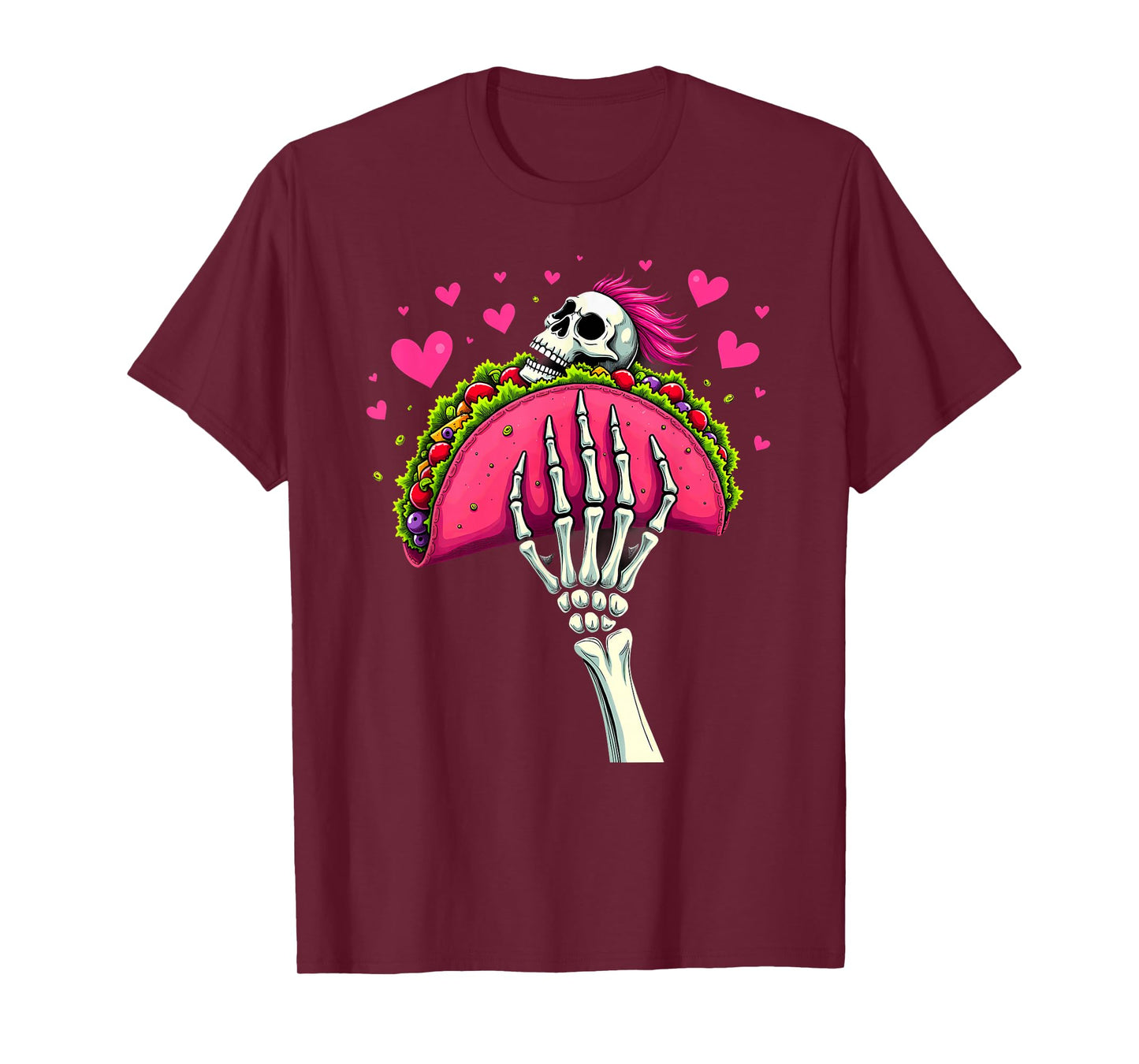 Creepy Skeleton Hand Holding A Taco Halloween T-Shirt
