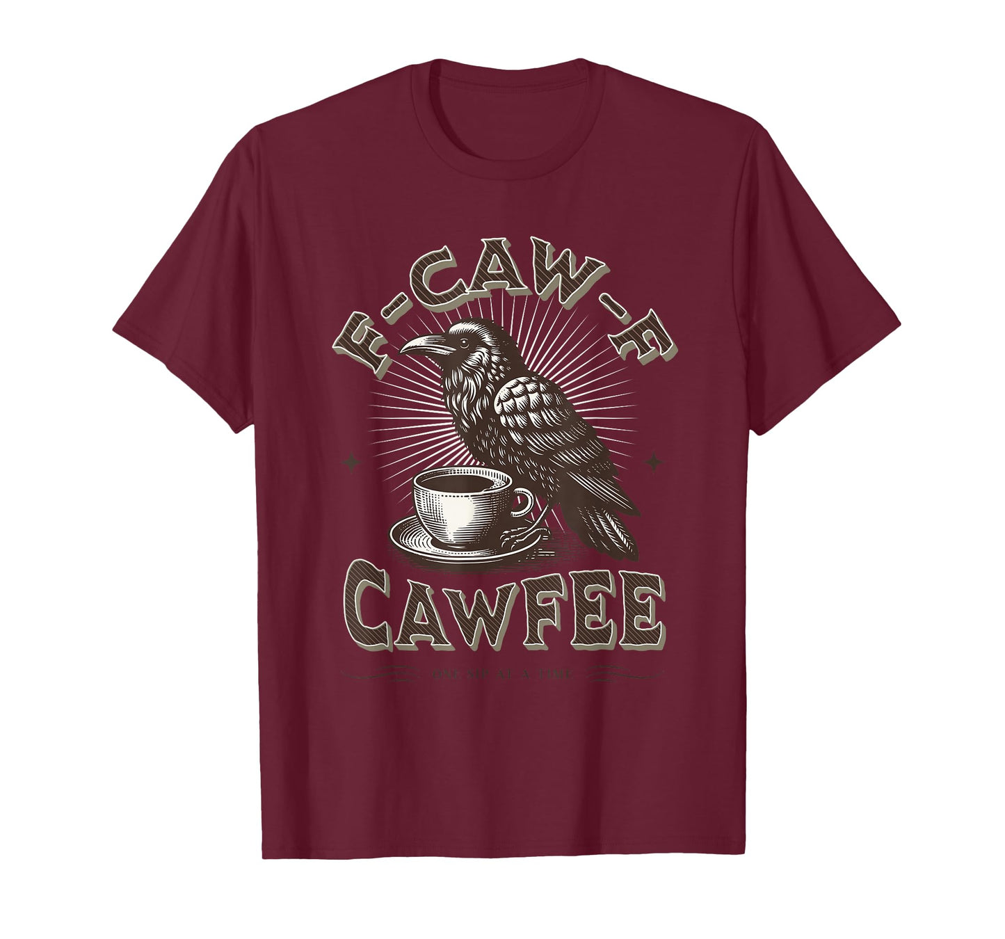 Black Crow, F-Caw-F Funny Black Bird Cawfee Coffee T-Shirt
