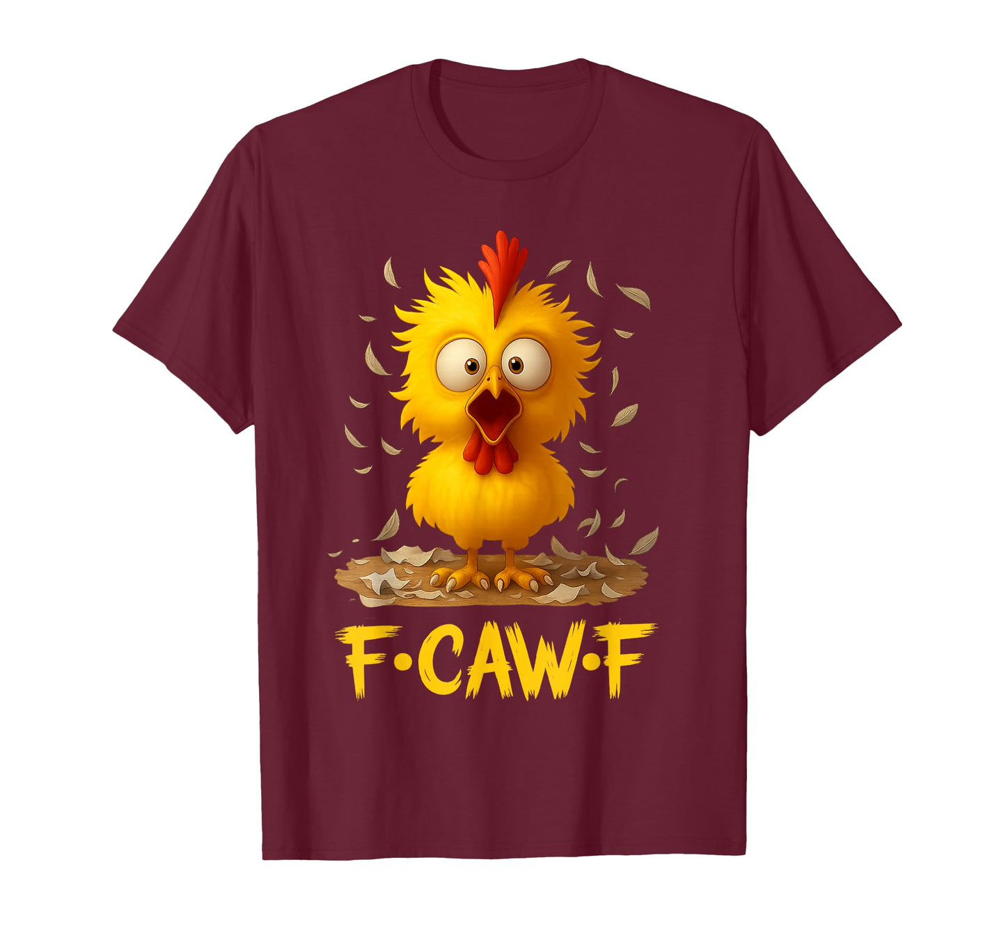 Cute Cartoon Crow F-Caw-F Black Bird, Funny Gothic Humor T-Shirt