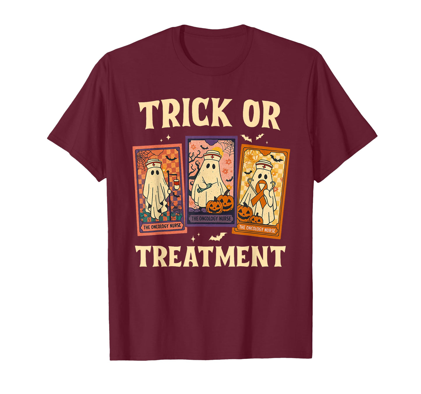 Preppy Oncology Nurse Halloween Trick Or Treatment T-Shirt