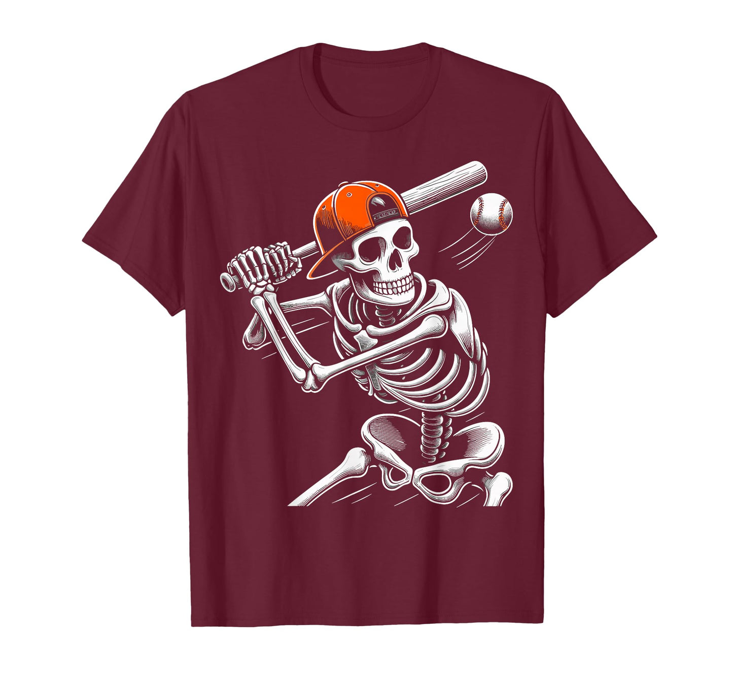 Halloween Skeleton Baseball Boys T-Shirt