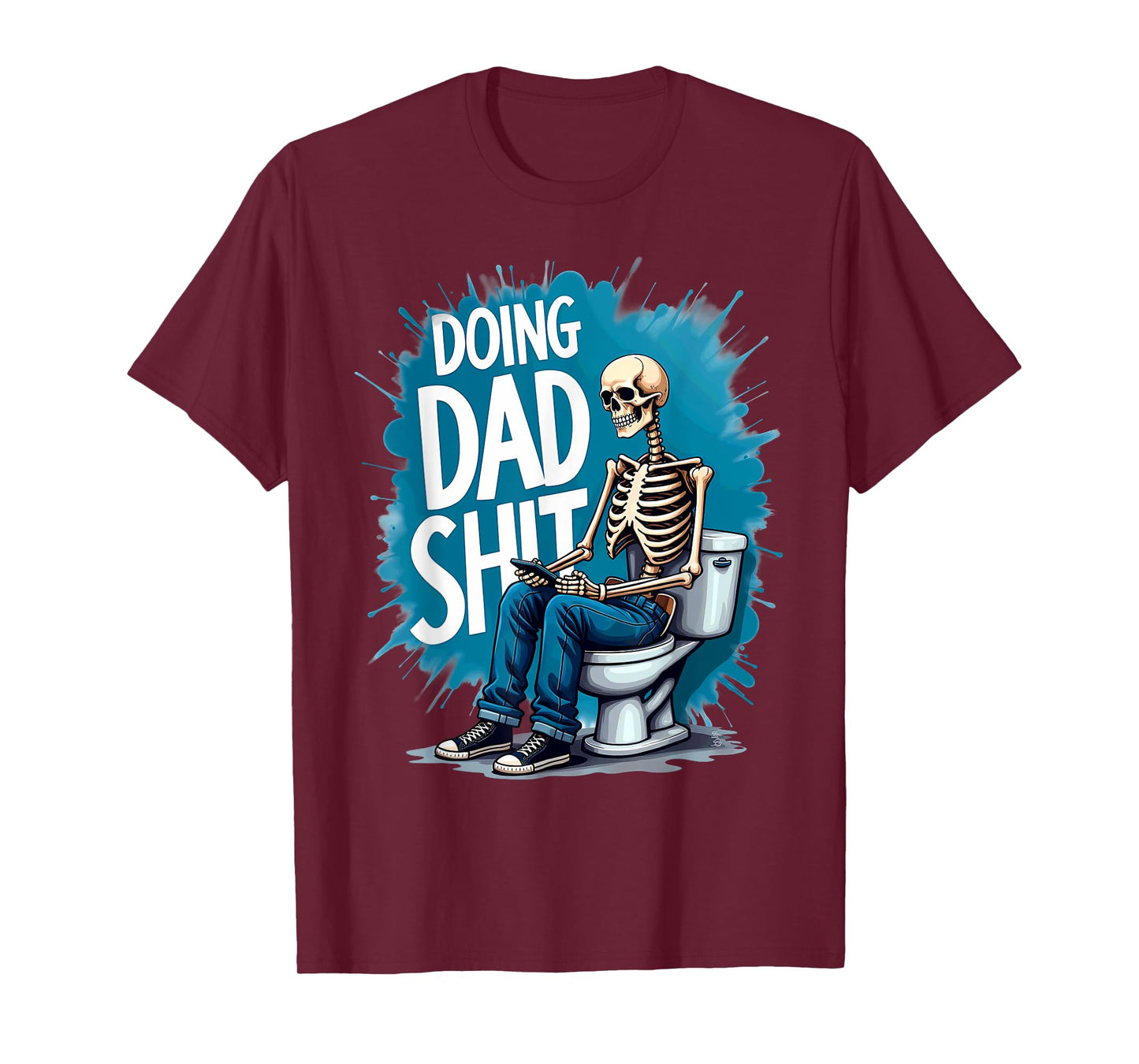 Toilet Joke Doing Dad Shit Skeleton Smartphone T-Shirt