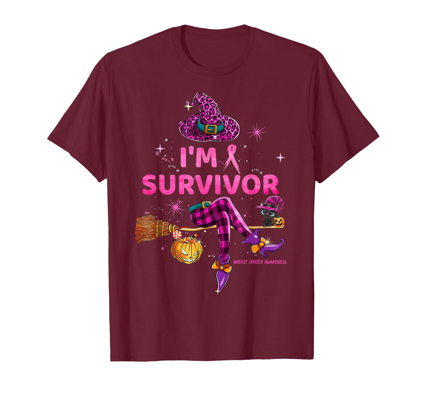 In October I Survived We Wear Pink Breast Cancer T-Shirt