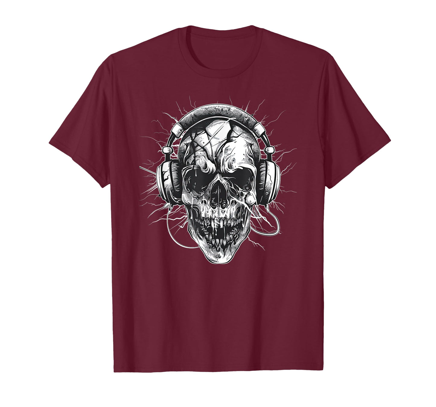 Skull with Headphones Music T-Shirt