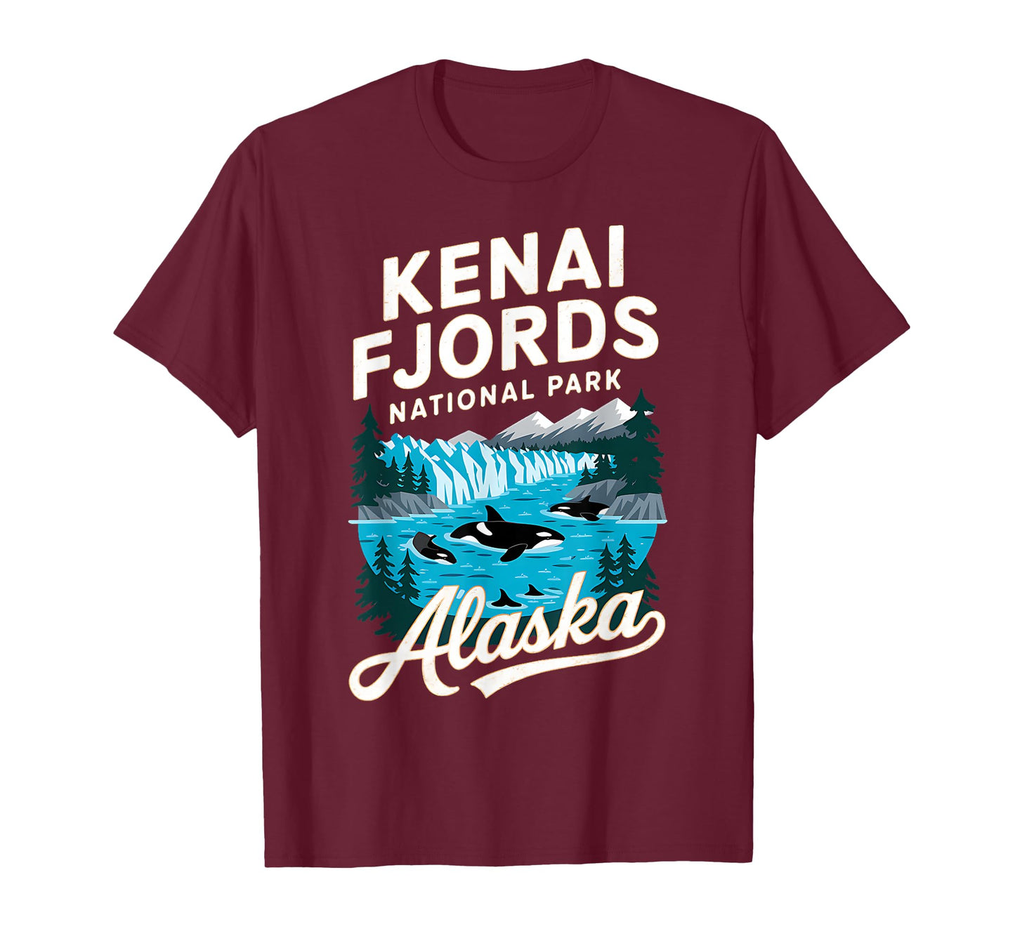 Whale Orca Alaska Kenai Fjords National Park Adventure T-Shirt