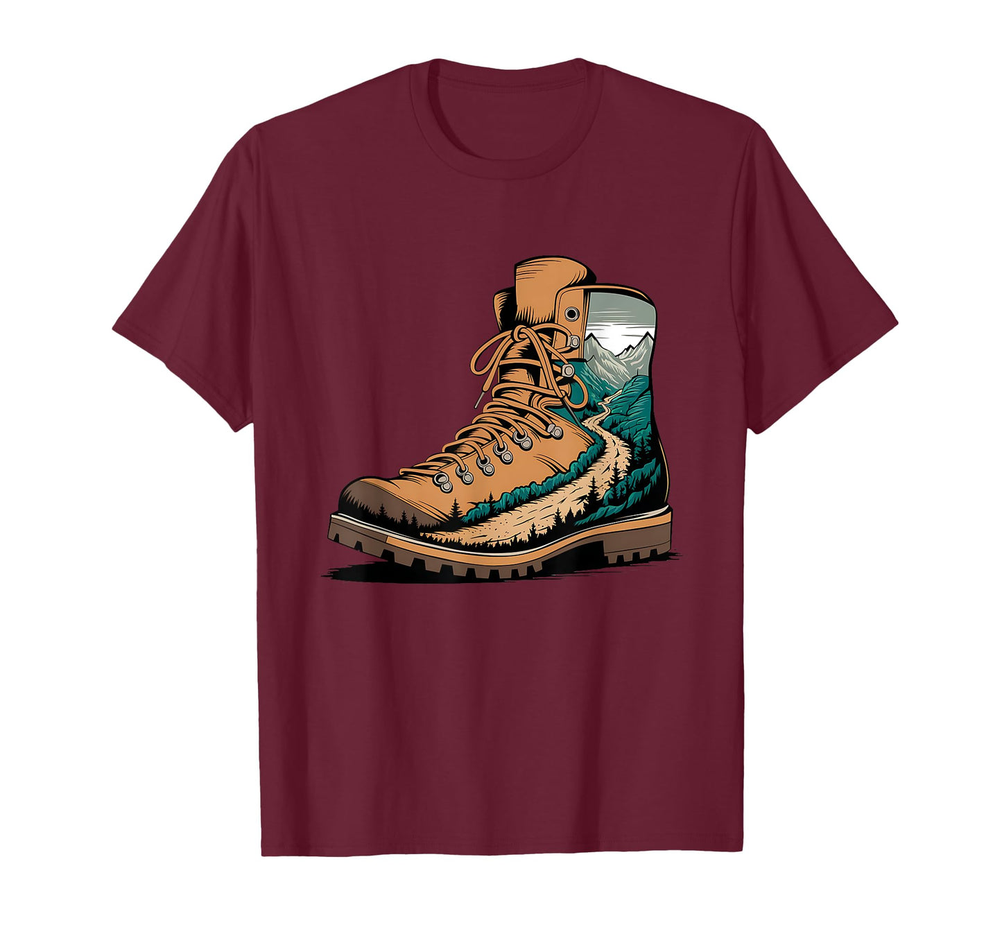 Adventure Mountain Hiking Boot Trail T-Shirt