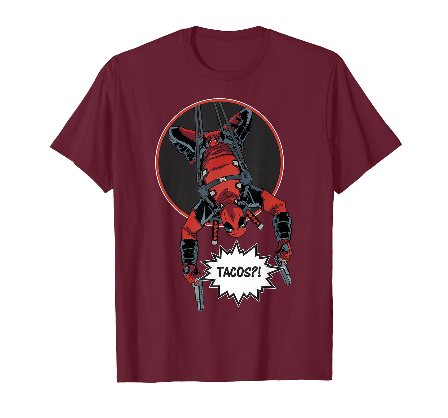 Marvel Deadpool Slinging Upside-Down Tacos?! T-Shirt T-Shirt