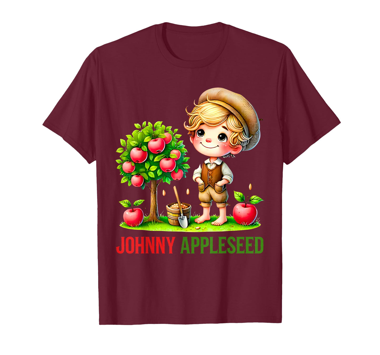 Johnny Appleseed Day September 26th Retro Tree T-Shirt