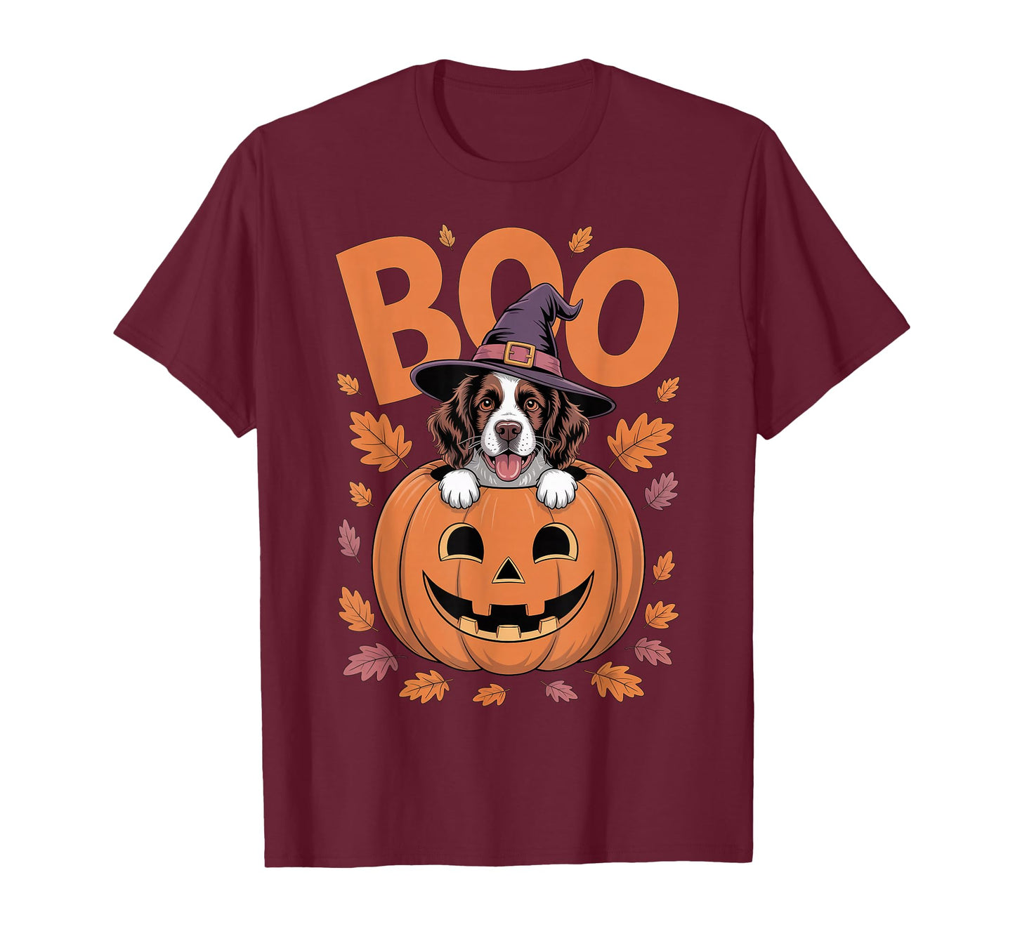 Springer Costume Pumpkin Halloween English Springer Spaniel T-Shirt