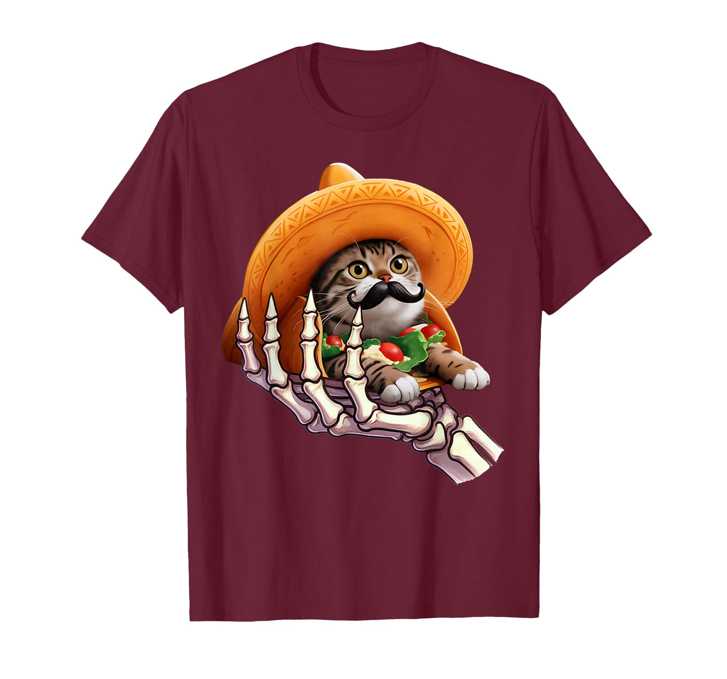 Skeleton Hand Tacocat for Cinco De Mayo Halloween T-Shirt