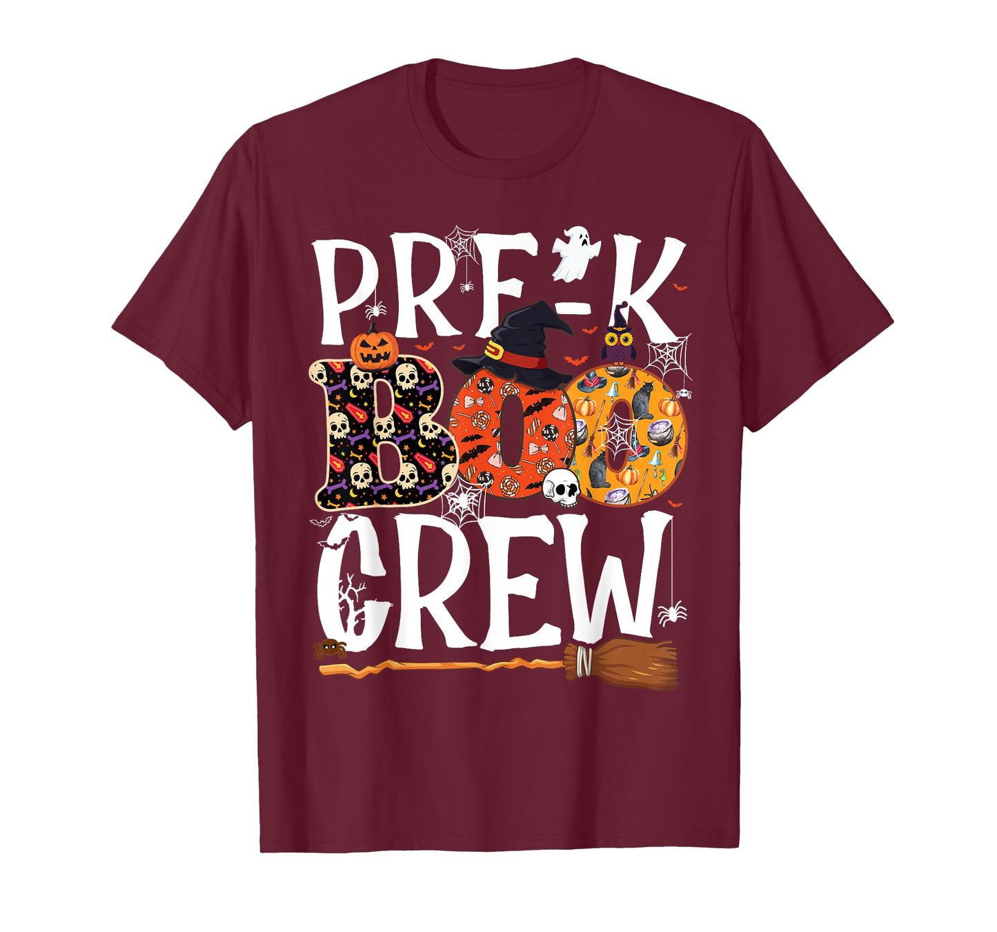Pre-K Boo Crew Cute Ghost Halloween Pre K Teacher Kids T-Shirt
