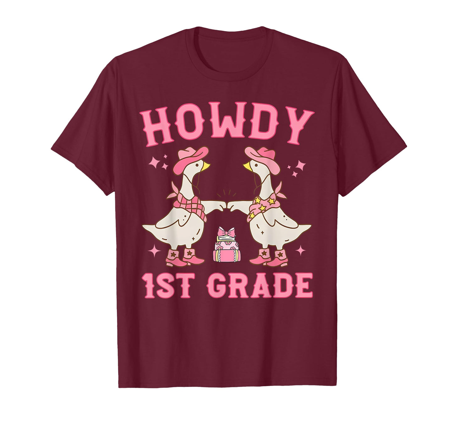 Howdy 1st Grade Silly Goose Back to School Western Teacher T-Shirt