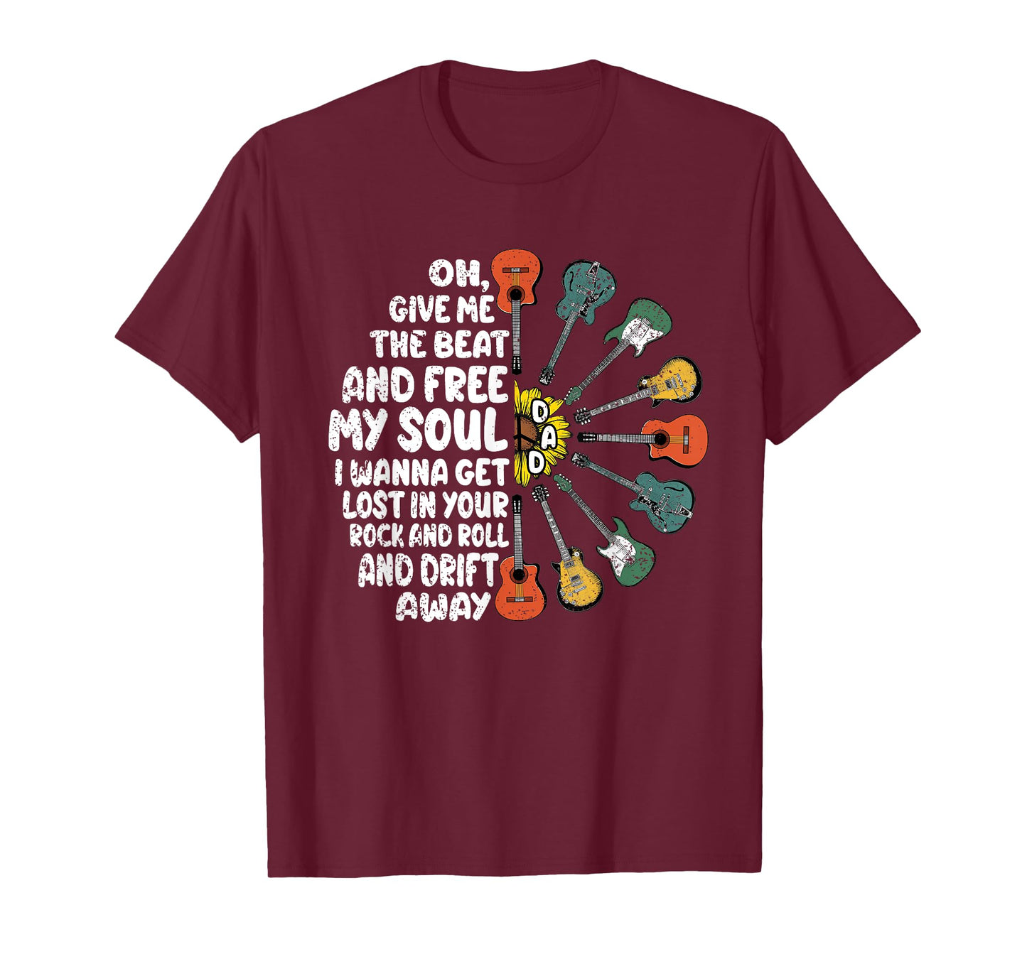 Guitar Player Dad Fathers Day Guitarist Musician Papa Men T-Shirt