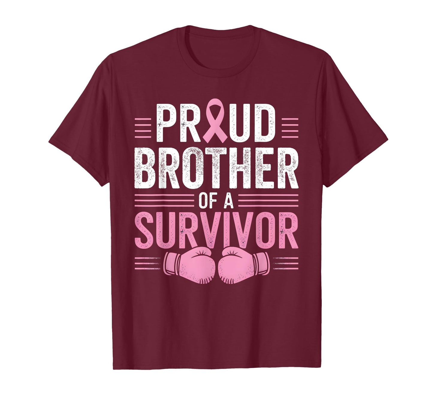Proud Brother of a Survivor Breast Cancer Awareness Family T-Shirt