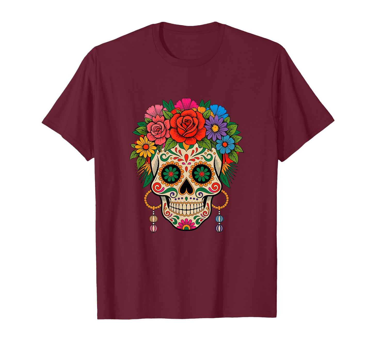 Floral Skull Halloween Dia De Los Muertos Matching Family T-Shirt
