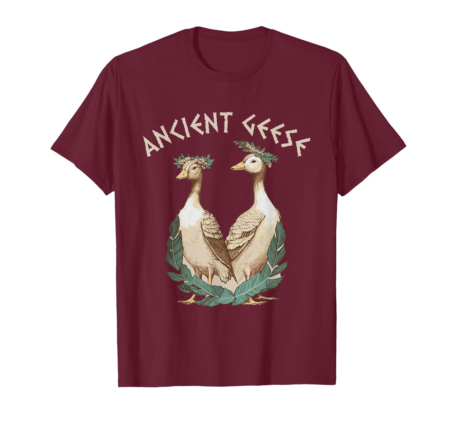 Ancient Greek Mythology Gods and Monsters | Ancient Geese Goose | Black T-Shirt