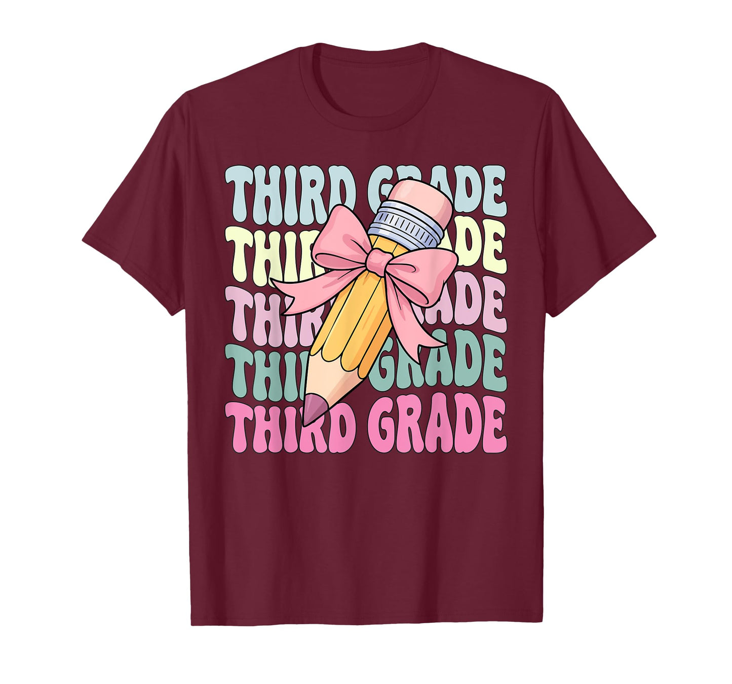 First Day Of School Shirt Third Grade Coquette 3rd Grade T-Shirt