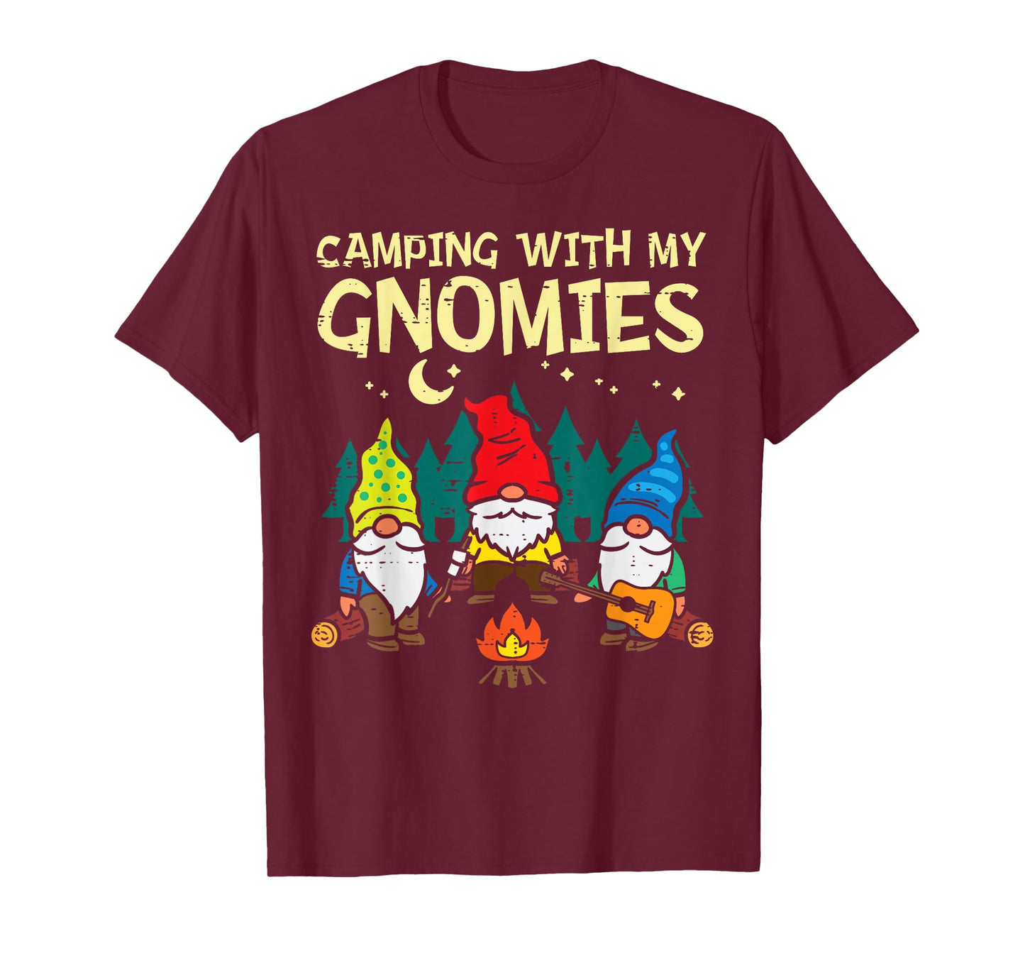 Camping With My Gnomies Funny Camper Gnomes Men Women Kids T-Shirt