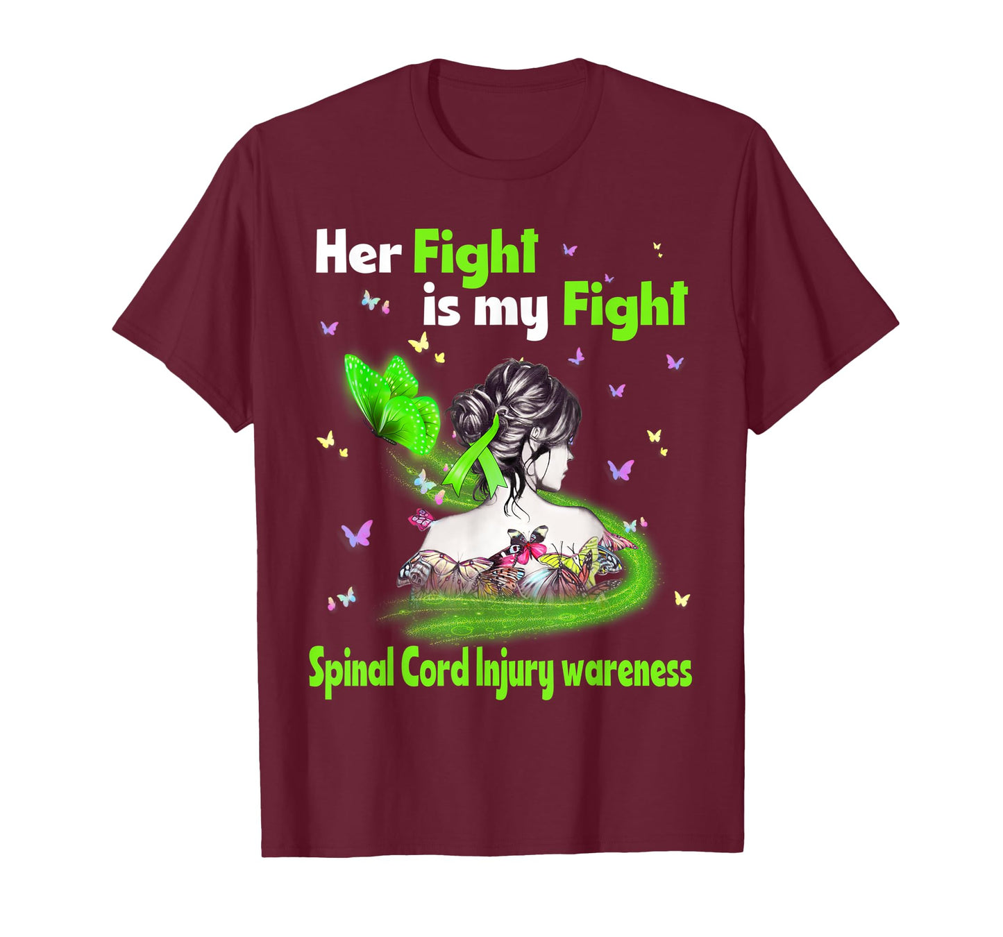 Her Fight Is My Fight Spinal Cord Injury Awareness T-Shirt