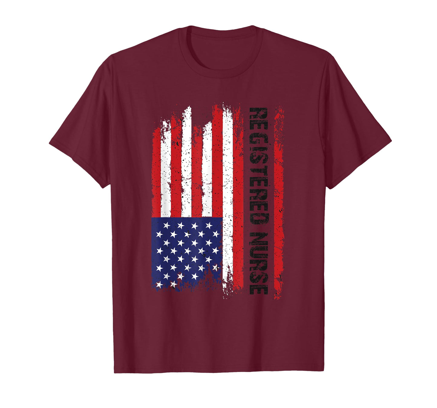 Vintage USA RN Registered Nurse American Flag Patriotic Women Men T-Shirt