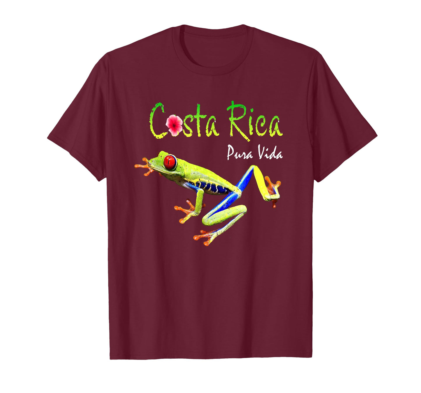 Costa Rica Pura Vida Travel Souvenir Vacation Frog Nature T-Shirt