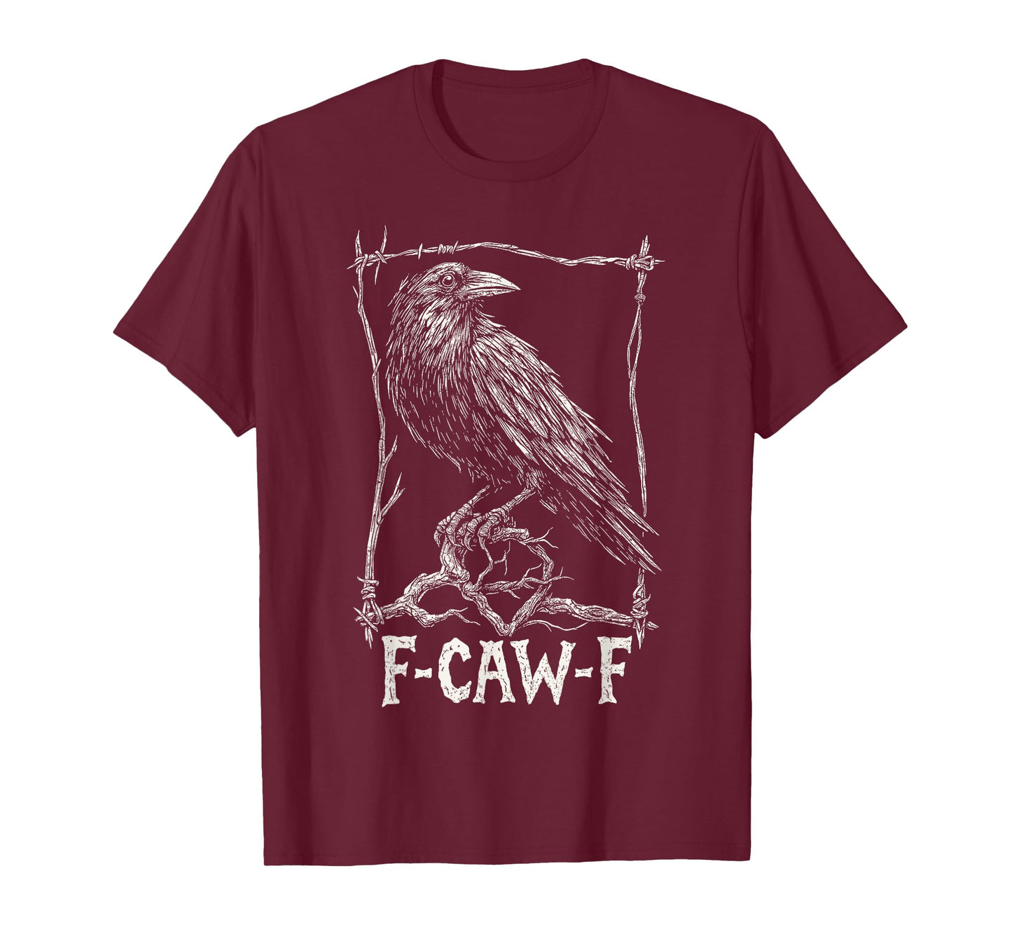 Black Crow, F-Caw-F Funny Black Bird T-Shirt