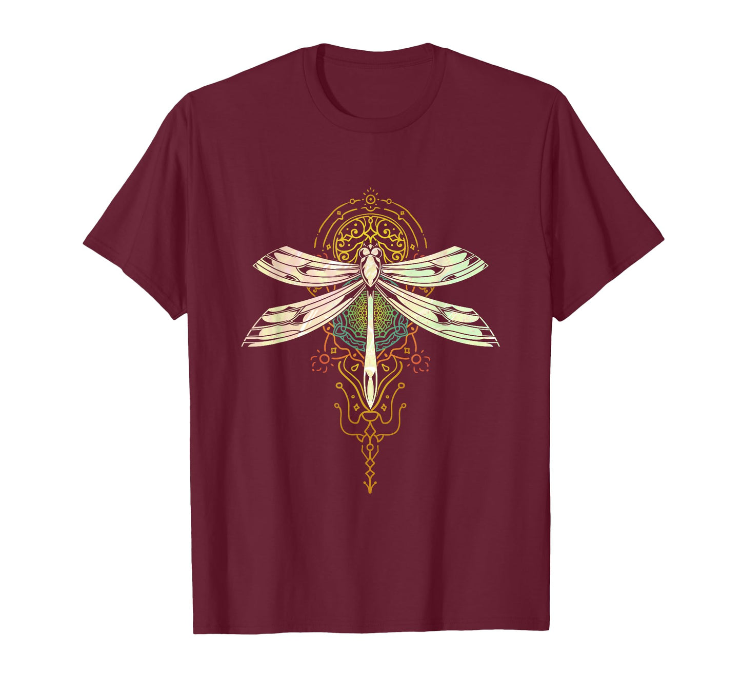 Sacred Fractal Geometry Beautiful Insect Pretty Dragonfly T-Shirt