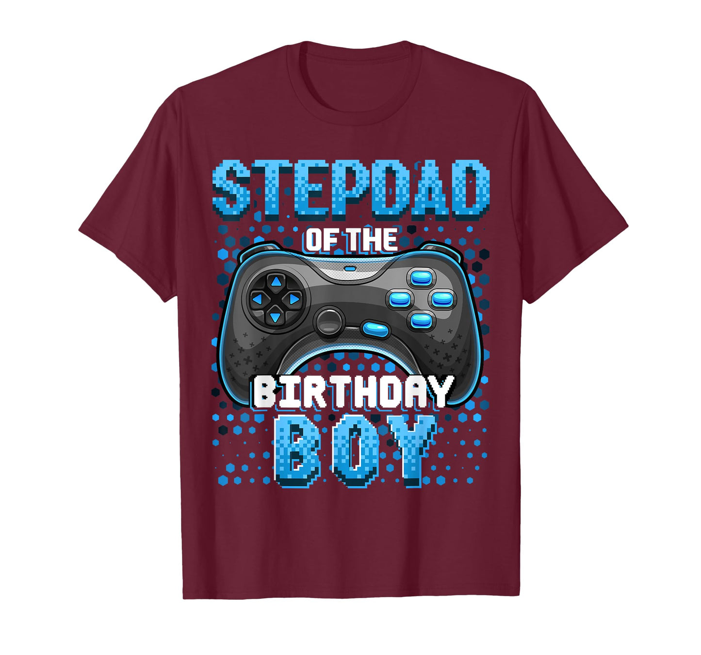 Stepdad of the Birthday Boy Matching Family Video Game Party T-Shirt
