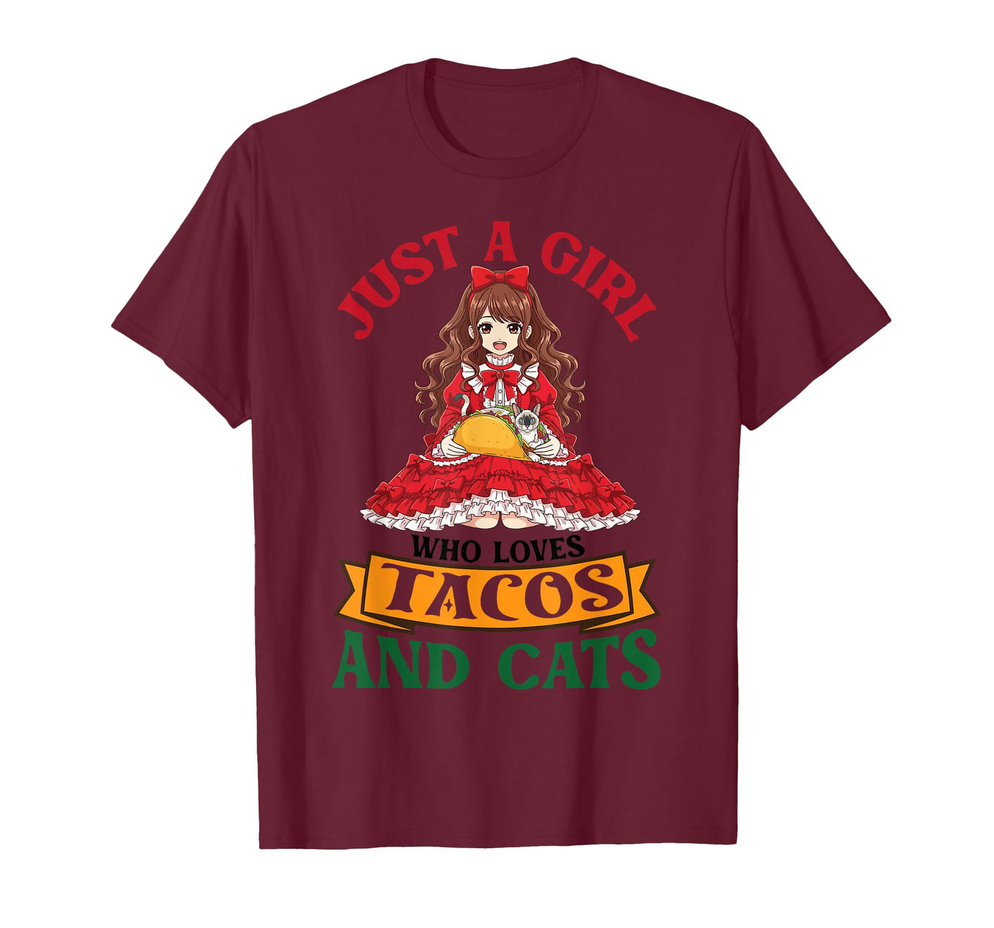 Just A Girl Who Loves Tacos and Javanese Cats Mother Mommy T-Shirt