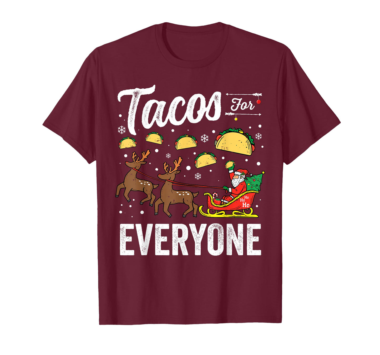 Tacos for everyone Christmas Taco Funny Xmas Santa Family T-Shirt