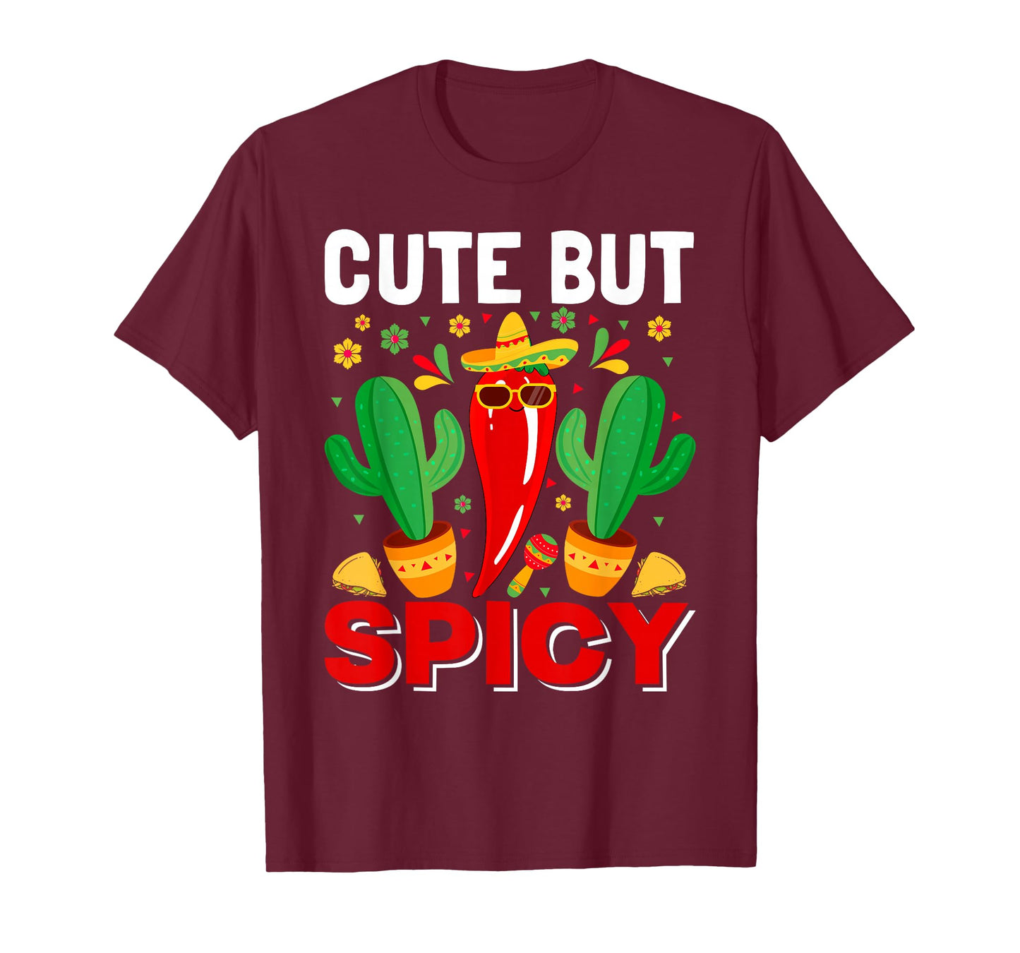 Cinco De Mayo - Cute but Spicy Mexican Fiesta Jalapenos Girl T-Shirt