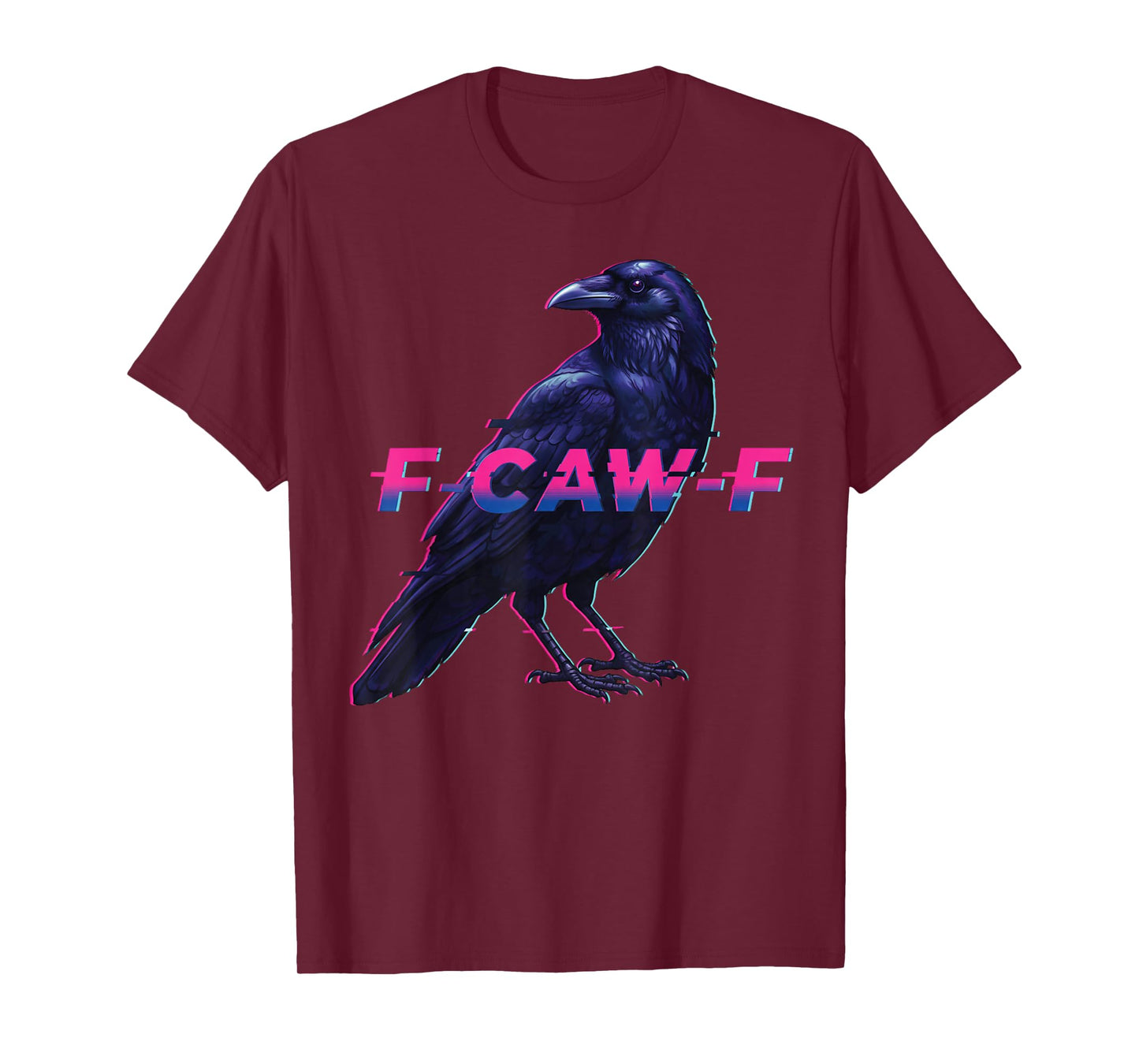 F-Caw-F Black Crow Funny Black Bird Moon Gothic Adult Humor T-Shirt