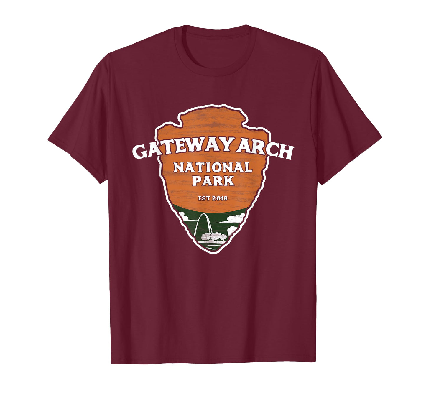 Gateway Arch National Park Classic Style Arrowhead Sign T-Shirt