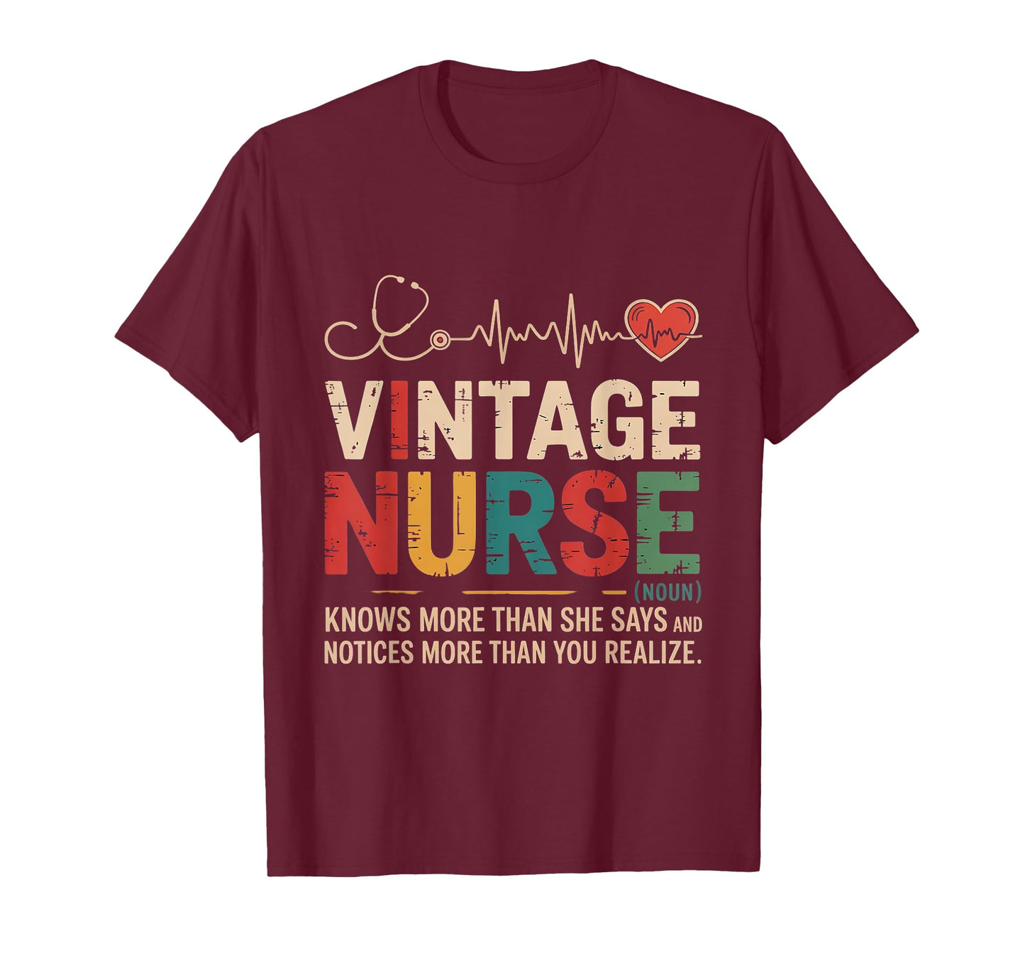 Vintage Nurse Definition Retro Registered Nursing Women T-Shirt