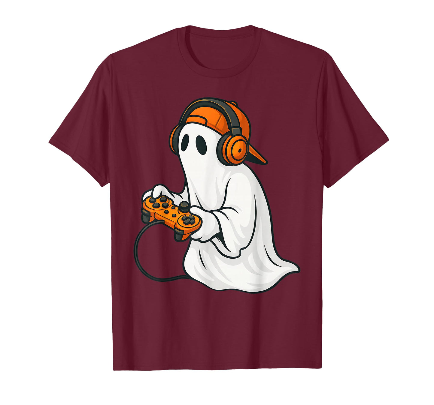 Halloween Scary Ghost Gamer Funny Video Gaming Boys Men Kids T-Shirt