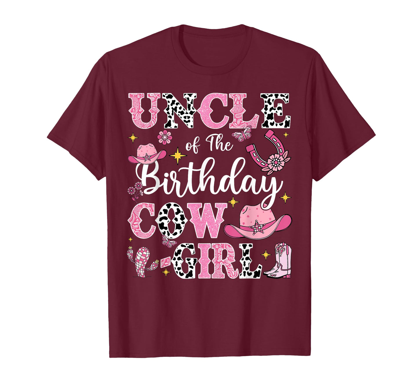 Uncle Of The Birthday Cow-Girl Rodeo Cow Girl Birthday T-Shirt