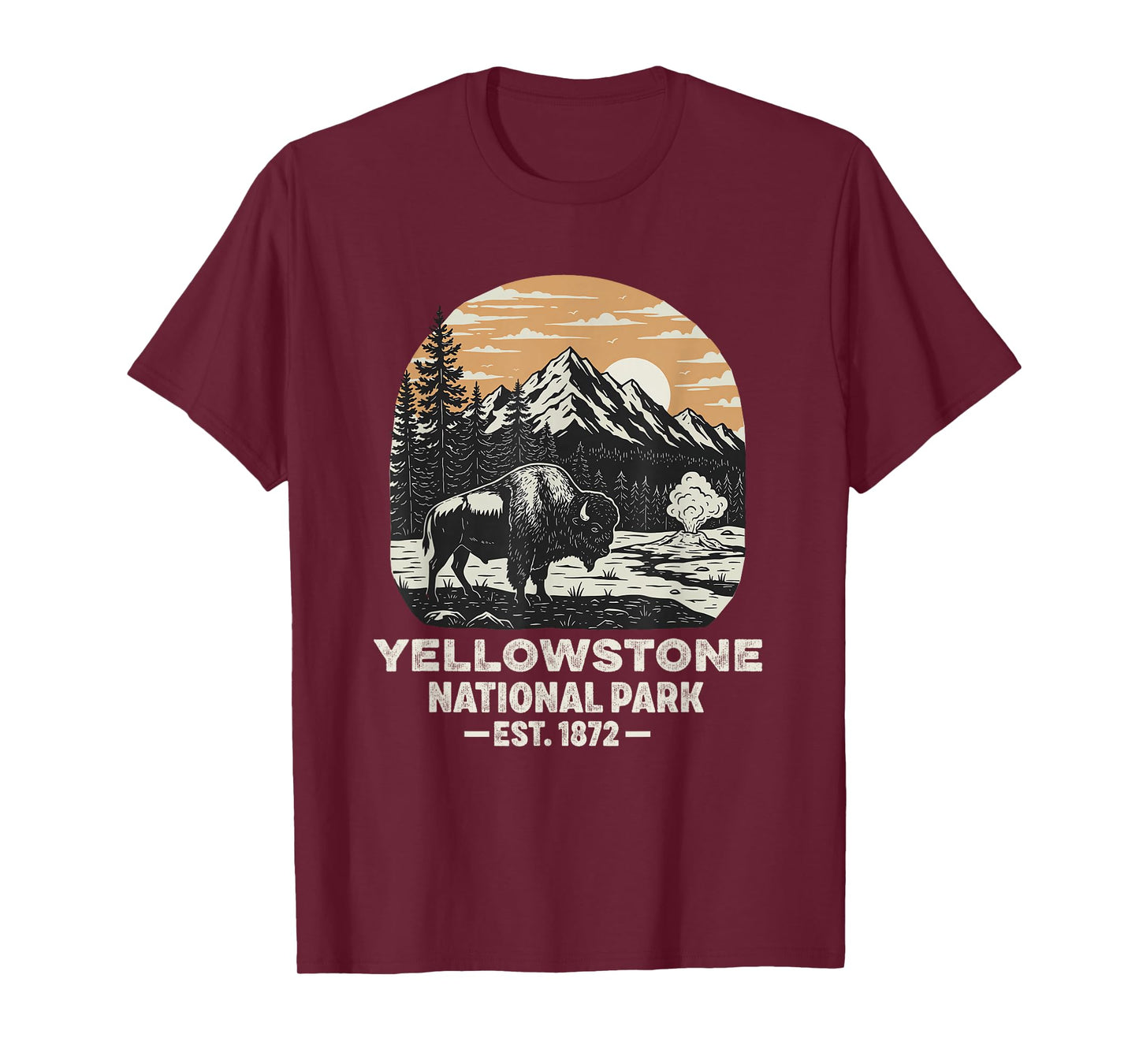 Yellowstone National Park Bison Souvenir Men Women Kids T-Shirt