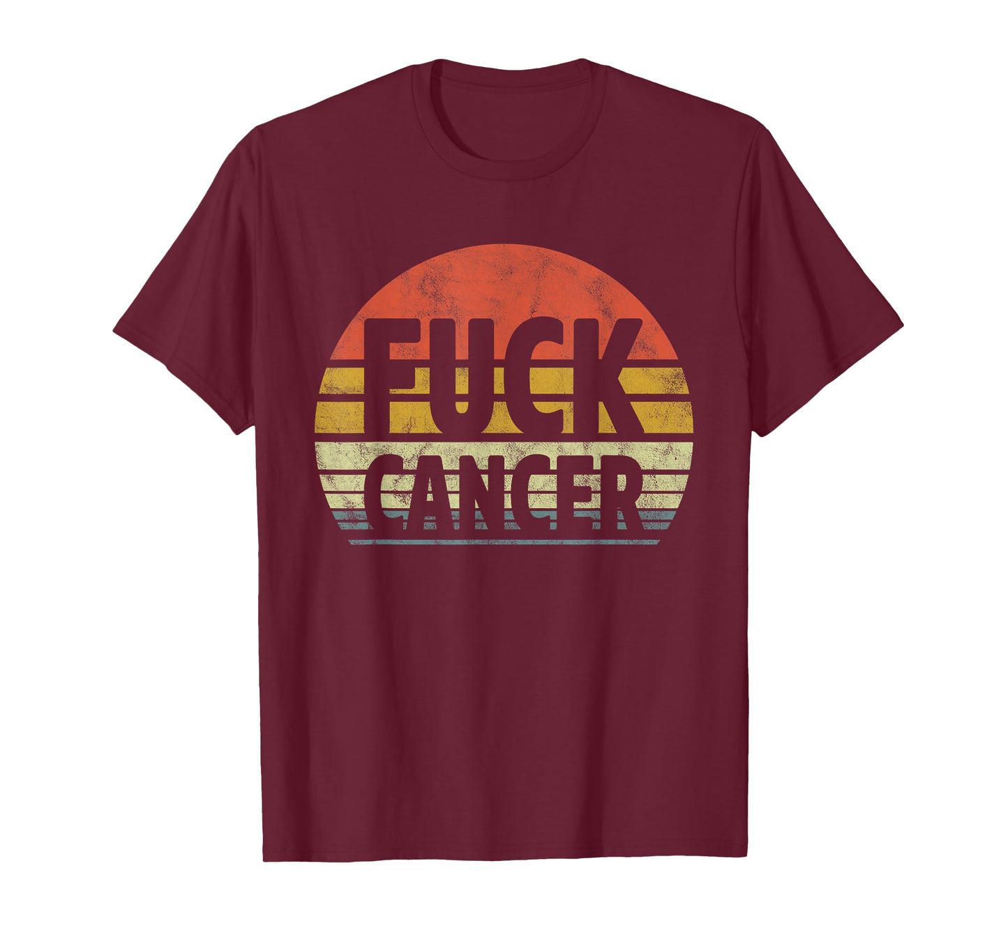 Fuck Cancer Breast Cancer Awareness Gift Retro Distressed T-Shirt