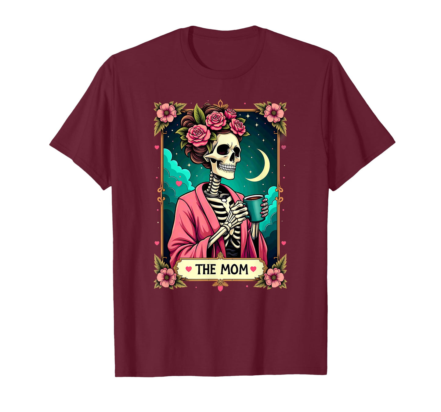 Gothic Tarot Card The Mom Skeleton Coffee T-Shirt