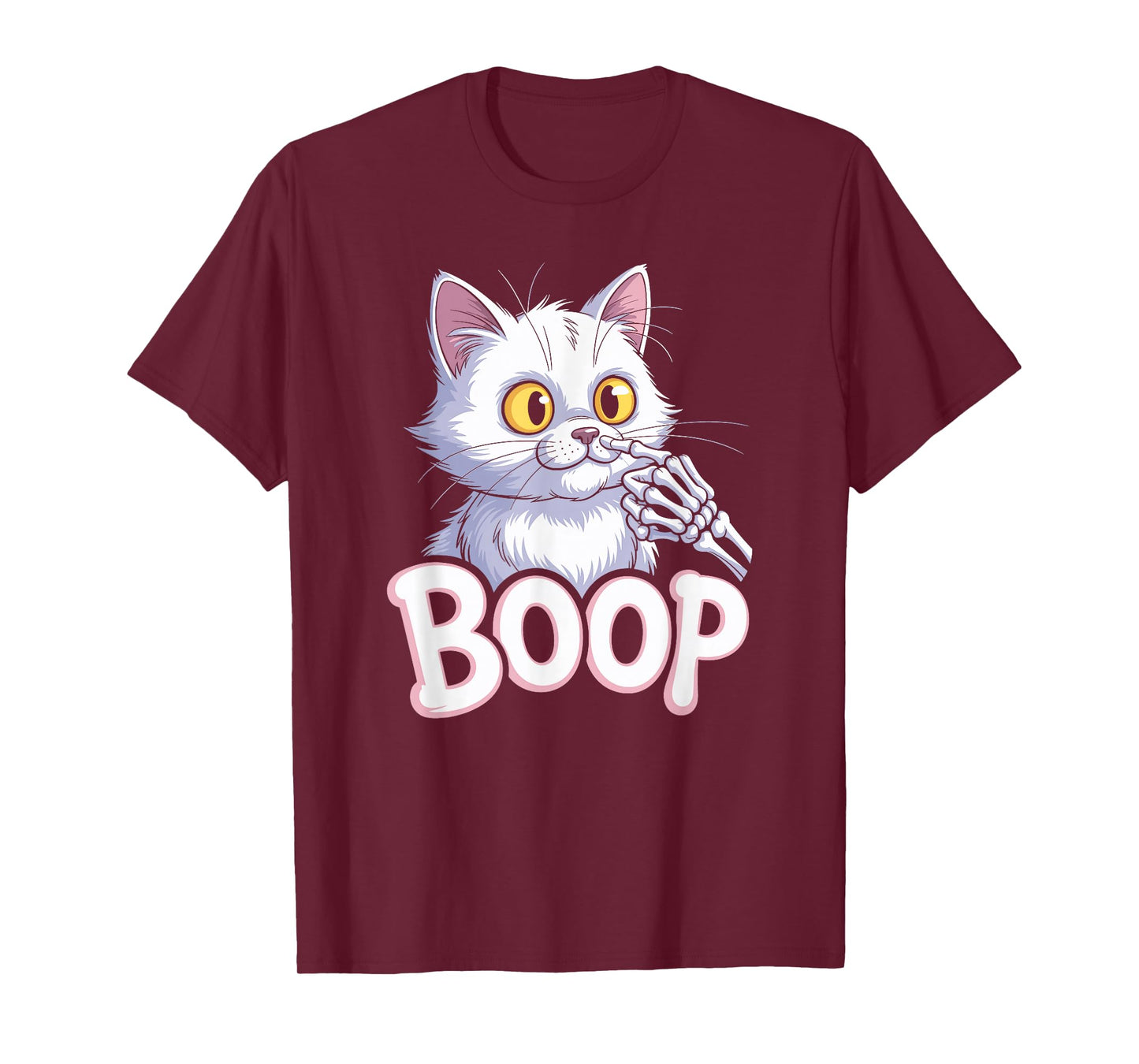 Skeleton Hand Boop Cat for Cat Moms and Dads T-Shirt