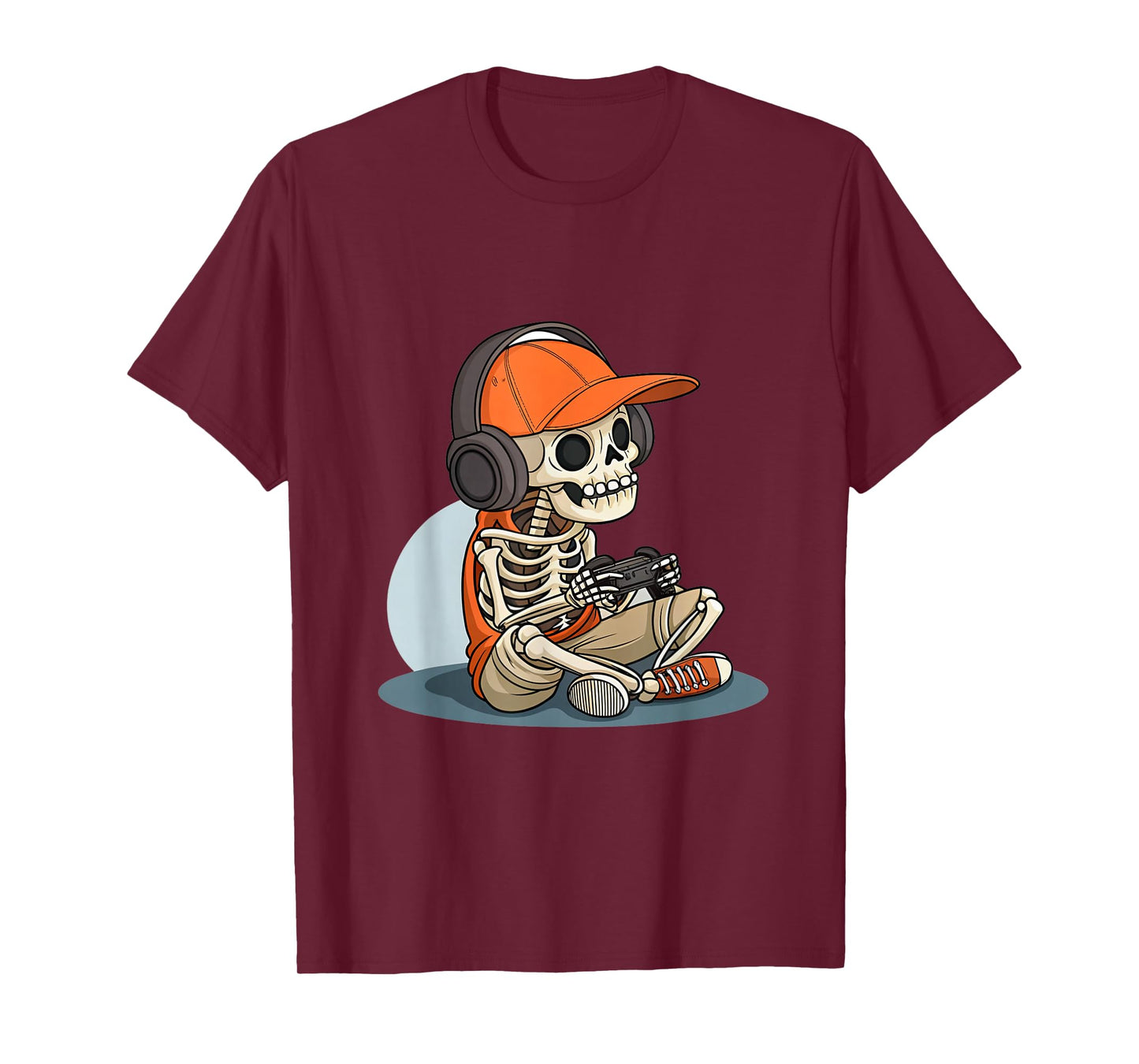 Cool Skeleton Gaming Headset Gamer Halloween T-Shirt
