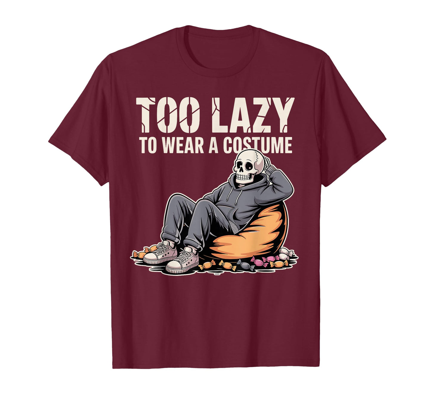 Too Lazy to Wear a Costume Halloween Lounge Tee T-Shirt