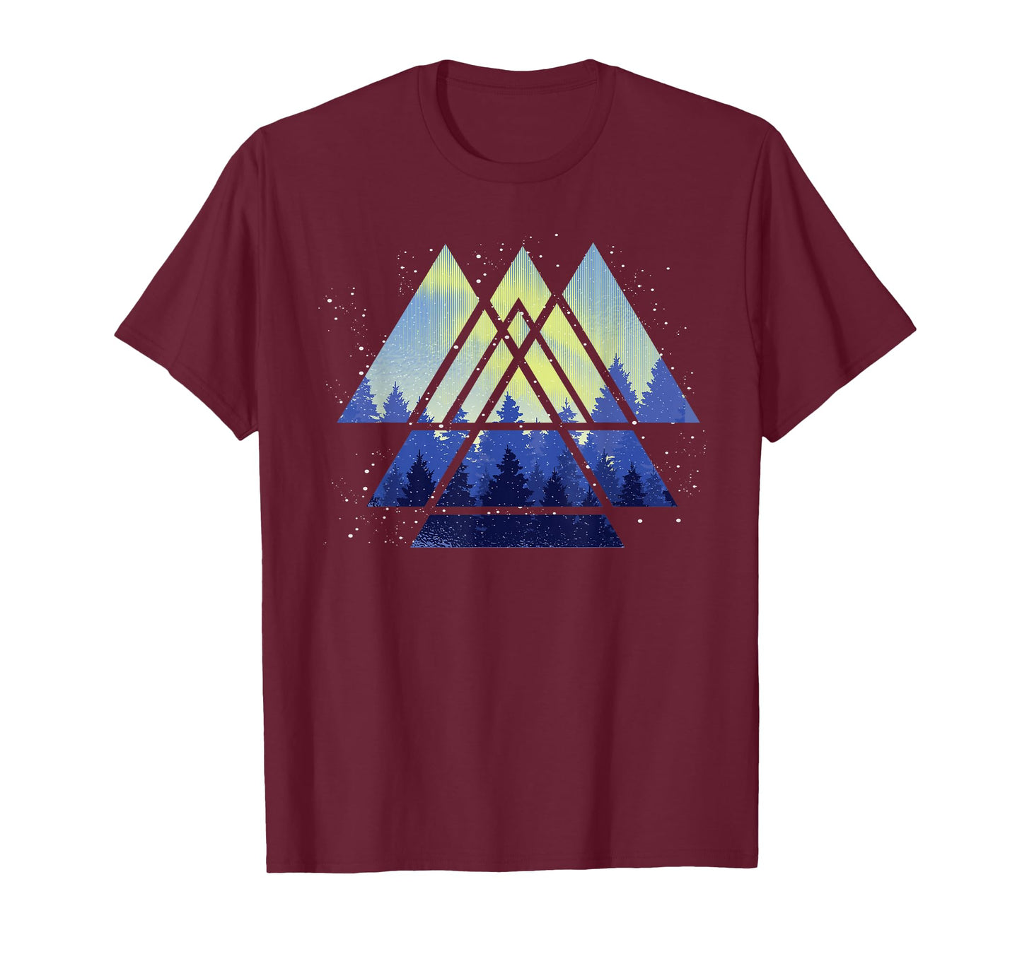 Geometric Triangle Outdoor Trees Forest Wildlife Nature T-Shirt