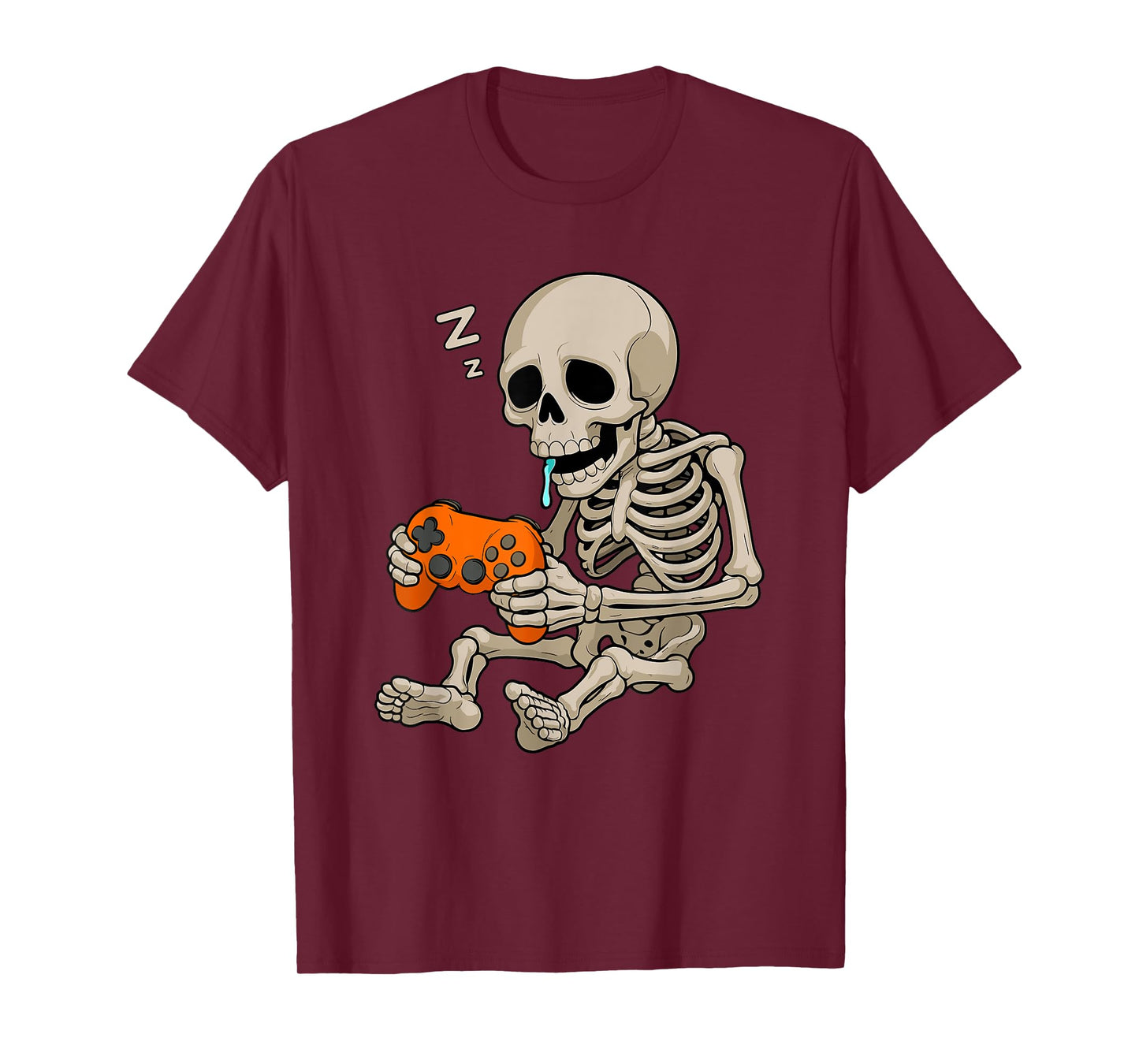 Halloween Skeleton Gamer Video Gaming Funny Skeleton Gaming T-Shirt