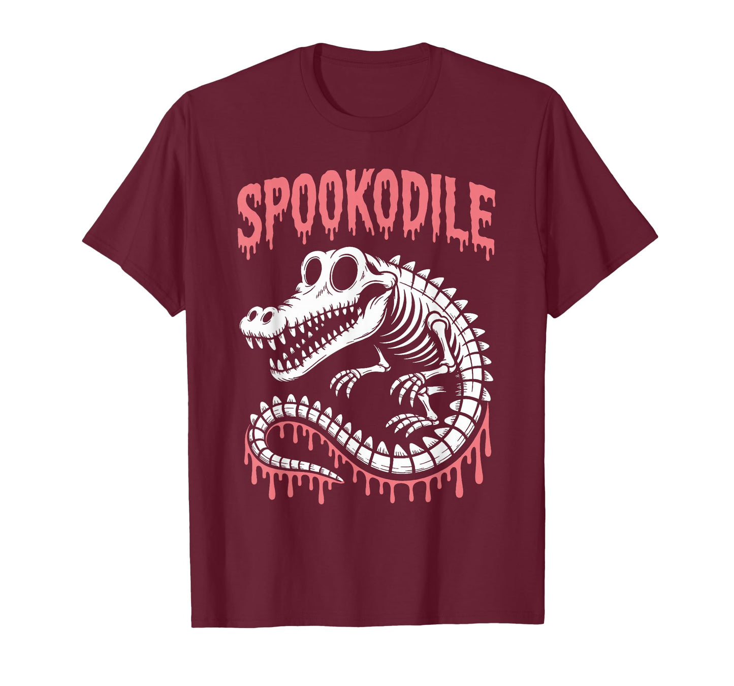 Spooky Crocodile Skeleton Halloween T-Shirt