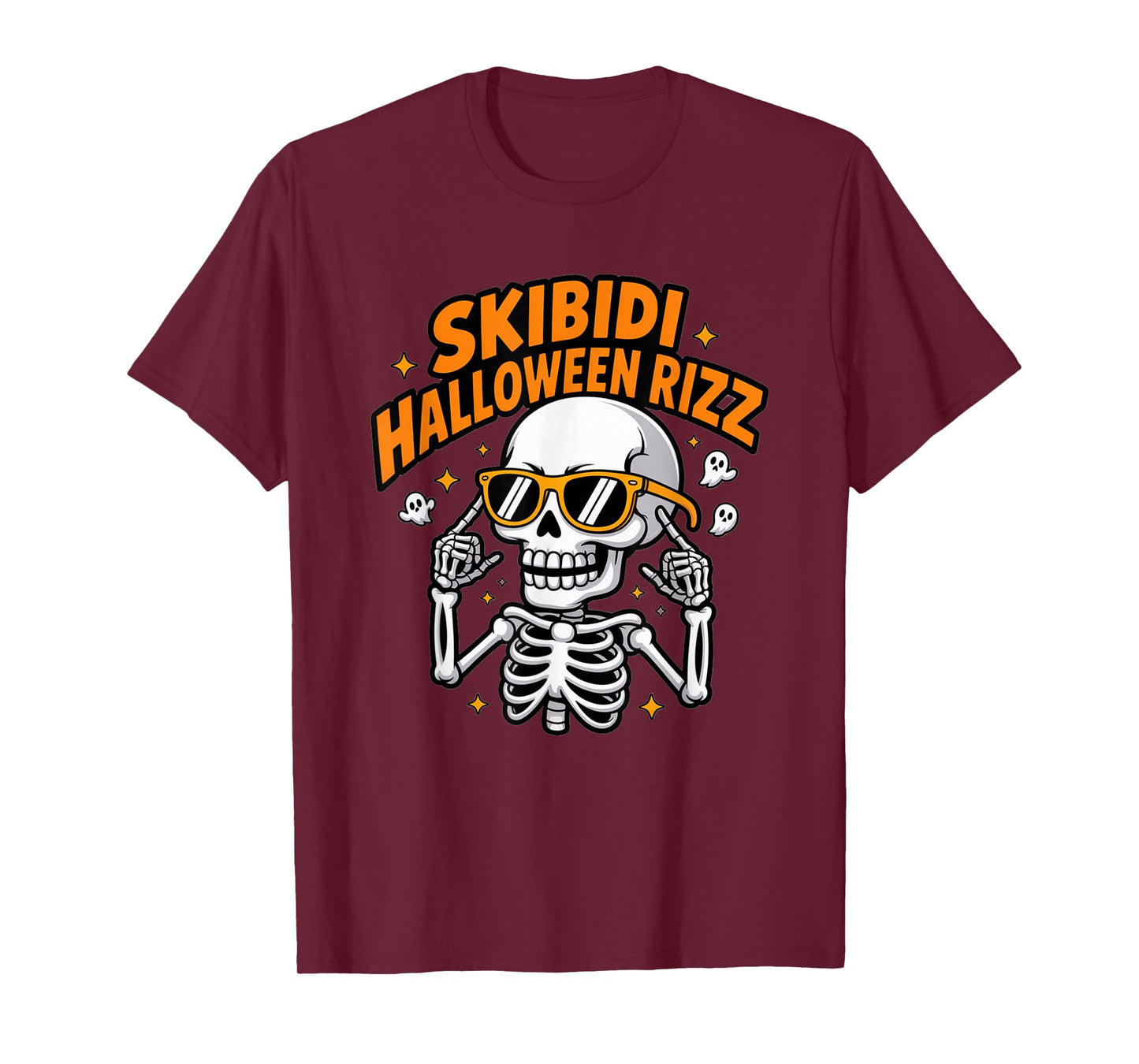 Skibidi Halloween Rizz - Funny Halloween Skeleton Shirt T-Shirt